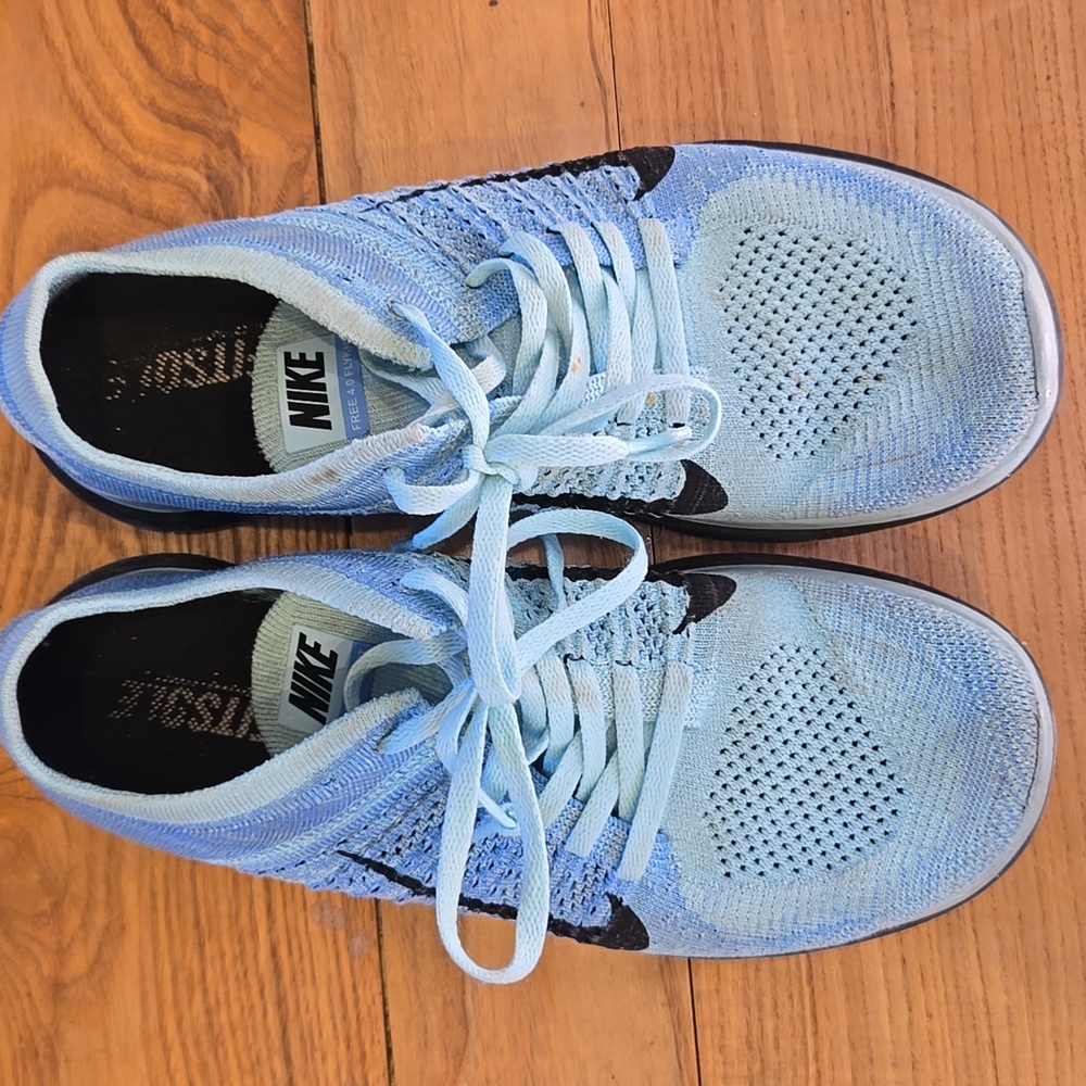 Nike Free Flyknit 4.0 Light Blue Size 8.5 Women's US - Picture 4 of 8